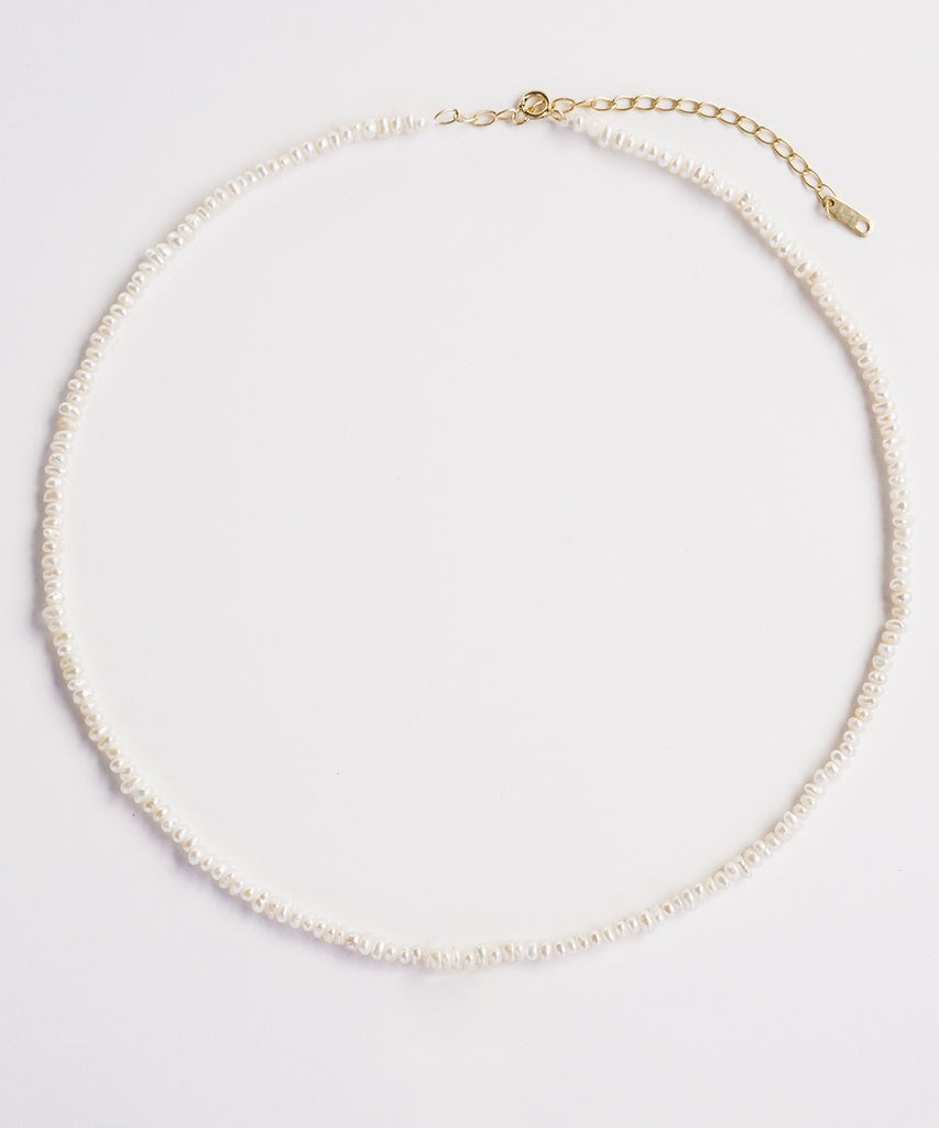 Tyarah pearl necklace on white background