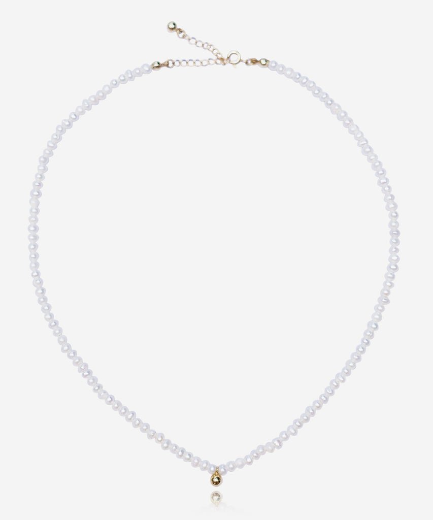 Seidon pearl necklace on white background